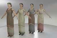 Rigged Roman Peasant Woman