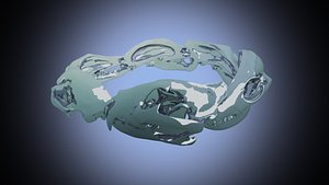 ring skulls cat 3d obj