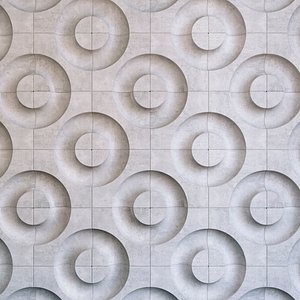 3D Wall Panel Set 243 model
