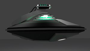 simple flying saucer 3d model