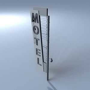 old retro motel sign 3d 3ds