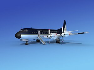 3d model propellers l188 electra lockheed