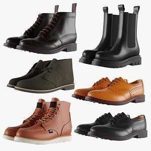 Mens Boots And Shoes 3D model