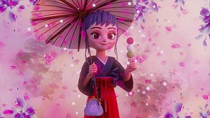 Kimono girl- FULLY RIGGED