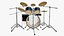 3D Standard Drum Kit model