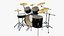 3D Standard Drum Kit model