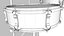 3D Standard Drum Kit model