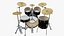 3D Standard Drum Kit model