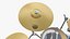 3D Standard Drum Kit model