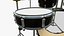 3D Standard Drum Kit model