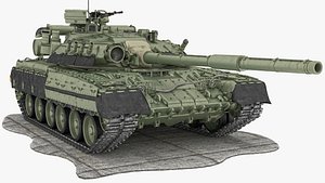 T-80UD Main battle tank 3D