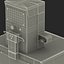 Classic Newspaper Box Gray 3D Model