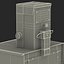 Classic Newspaper Box Gray 3D Model