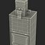 Classic Newspaper Box Gray 3D Model