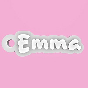 3D Printable Personalized Emma Name Keychain Tag 3D model