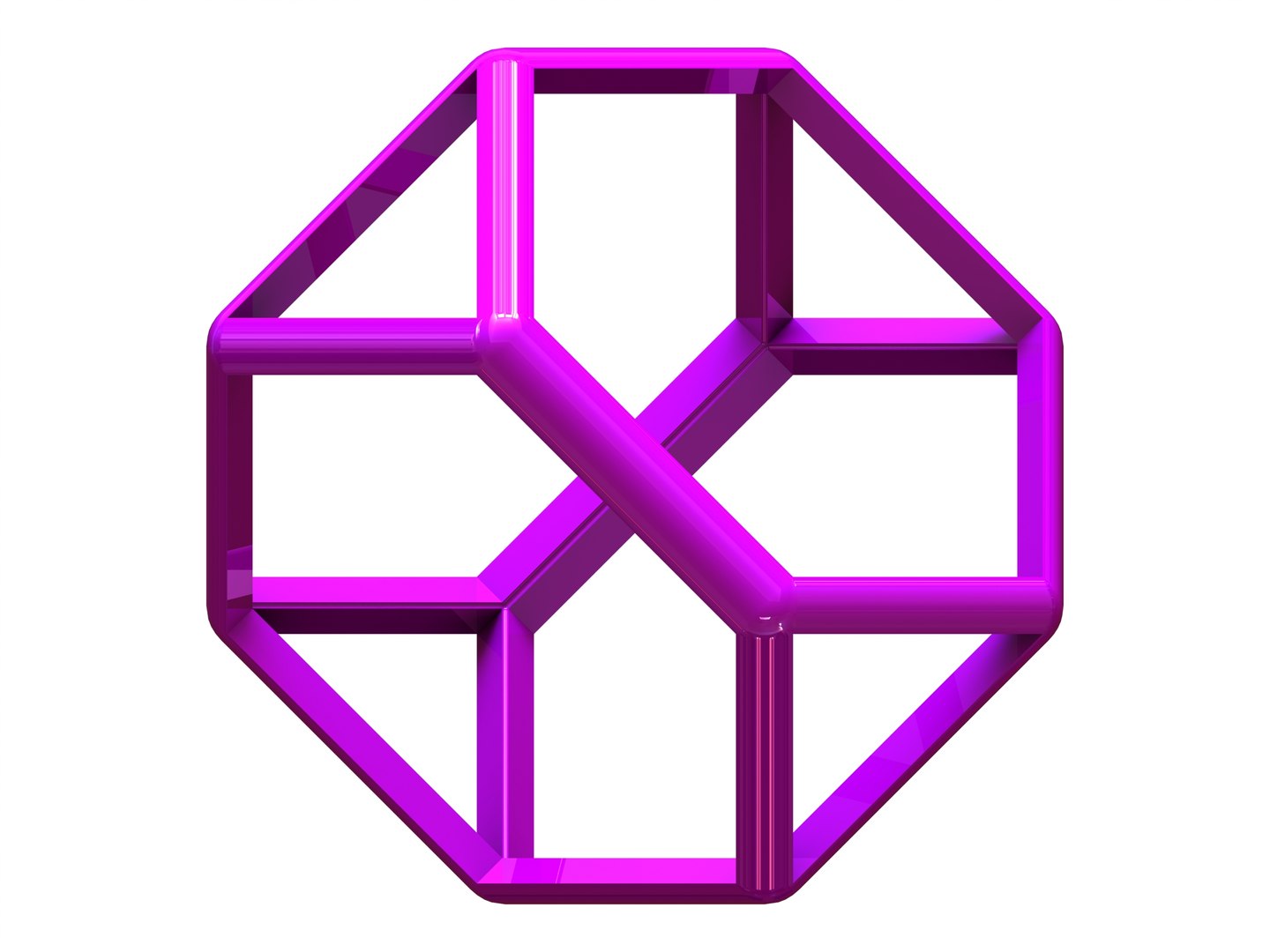 Wireframe Shape Truncated Tetrahedron 3D Model - TurboSquid 2176037