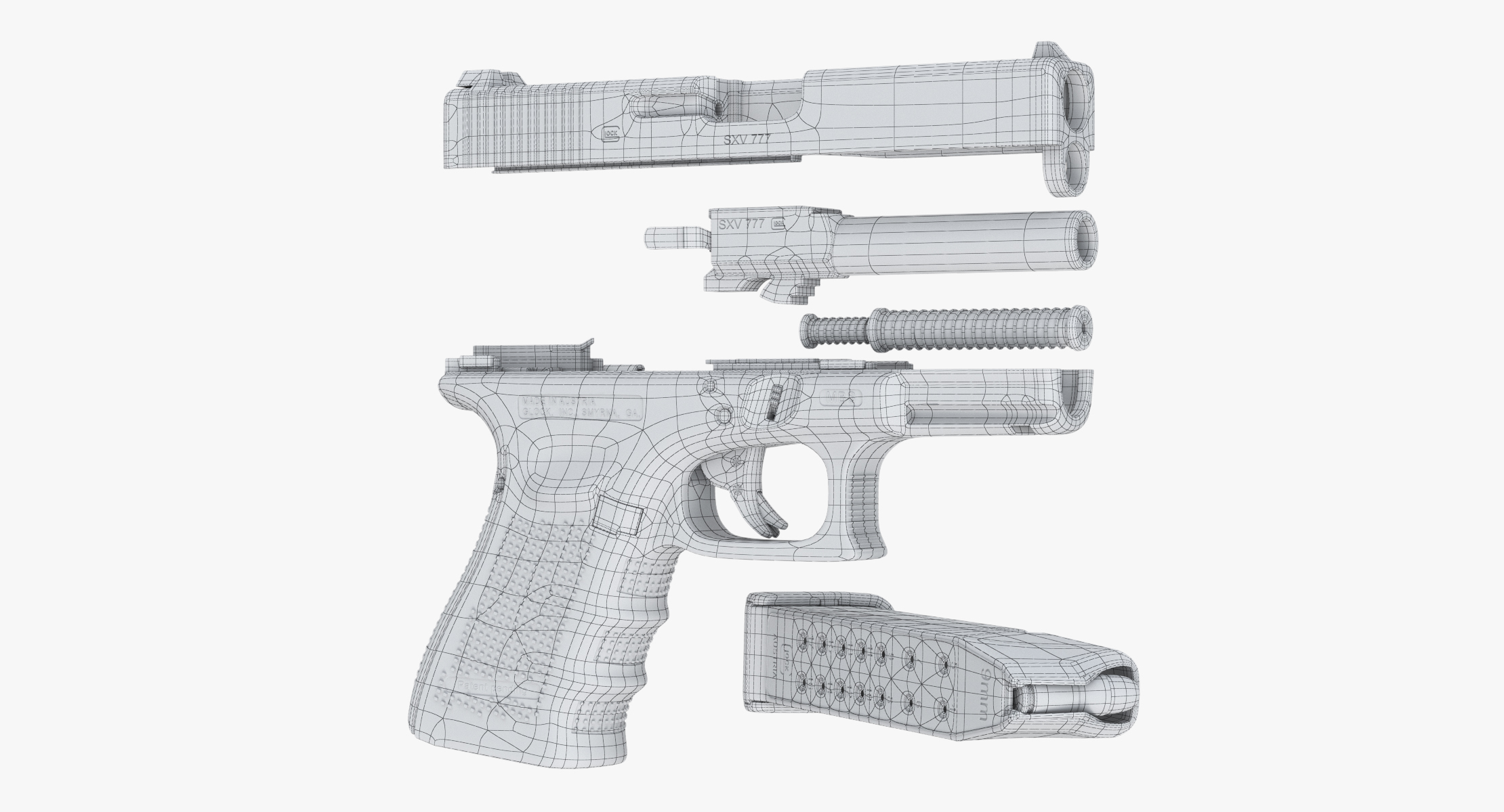 3d Gun Glock 19 Gen Model 7719