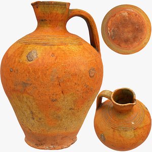 3D model Old clay jug