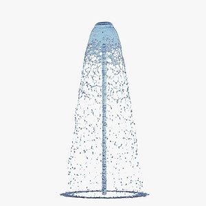 160cm height Medium Trickle Fountain rising up - Animation of 12s at 60fps