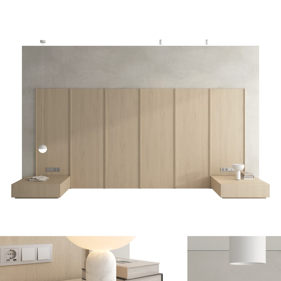 3D Decorative Wall Panel Set 126 - TurboSquid 2093212