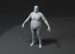 3D Male Body Fat Base Mesh model