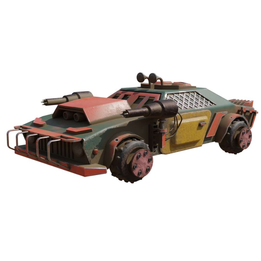 3D Mad Max Car Low-poly - TurboSquid 2159093
