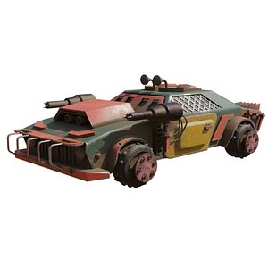3D Mad Max Car Low-poly
