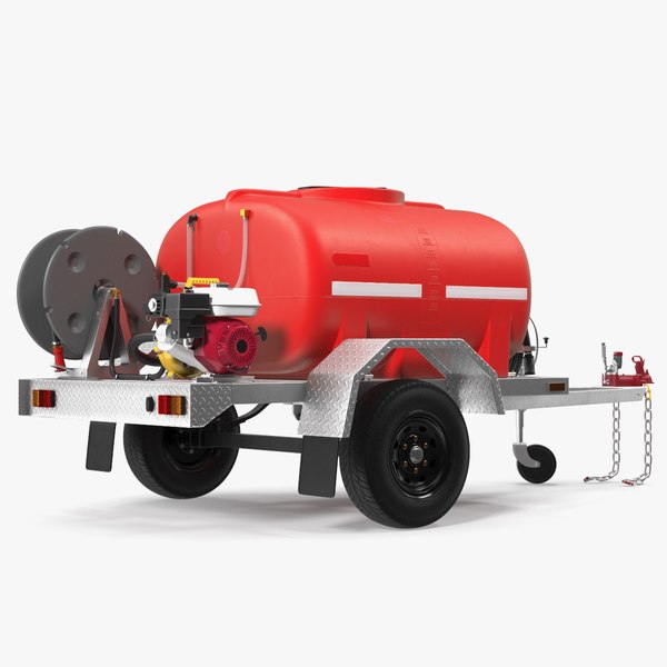 3D Portable Fire Tank Trailer with Pump