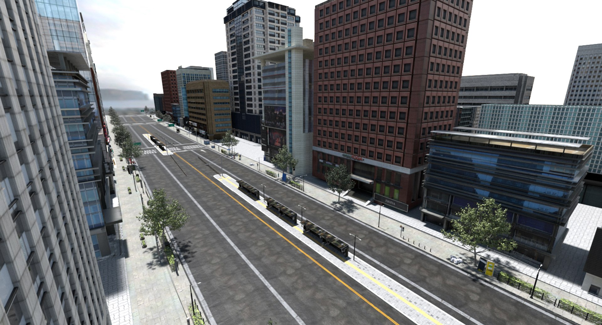 3D Middle City - TurboSquid 1430101