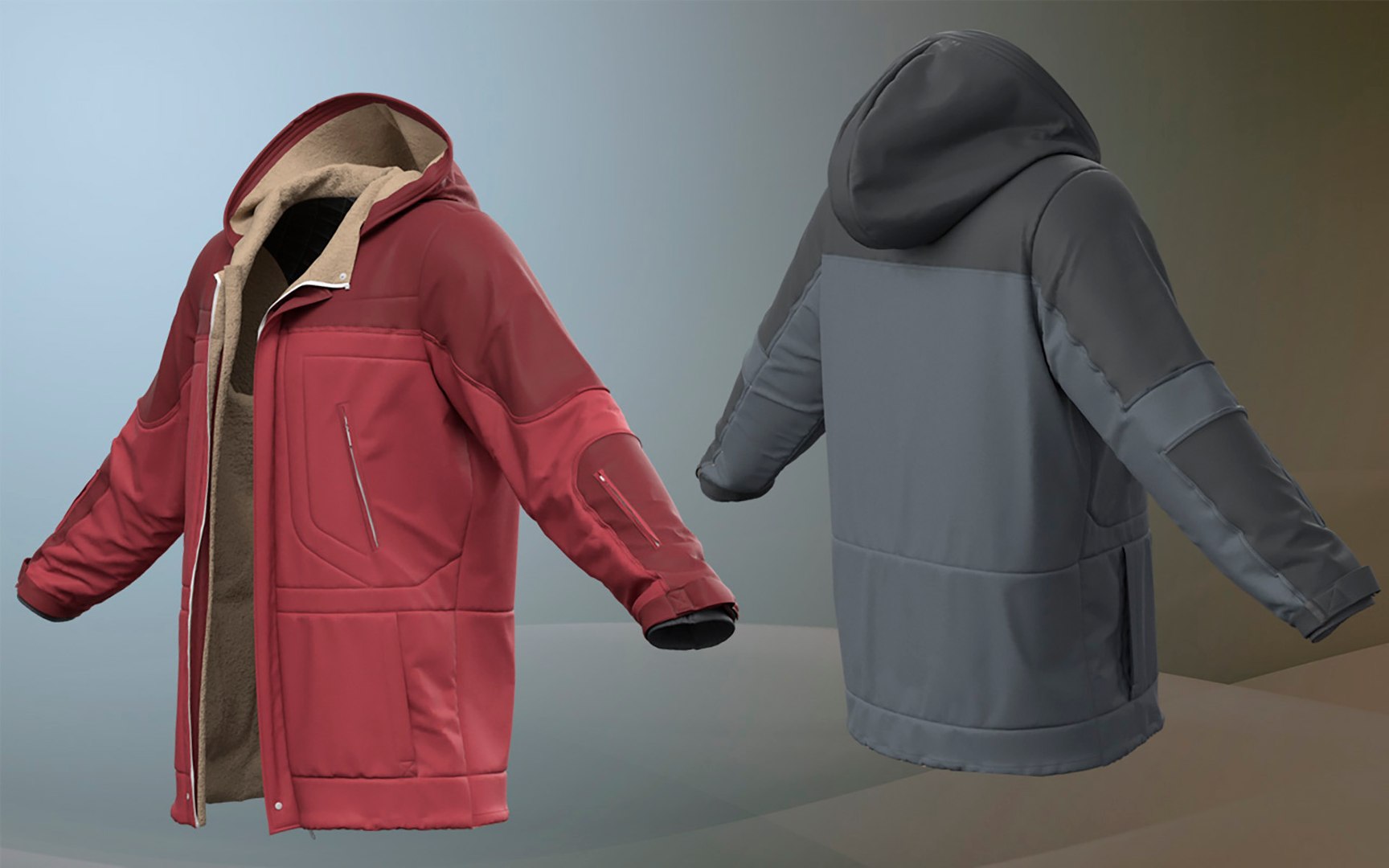 Mens winter jacket 3D model - TurboSquid 1863729