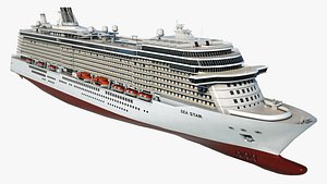 cruise sea star ship 3D model