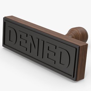 Denied Wooden Stamp 3D model