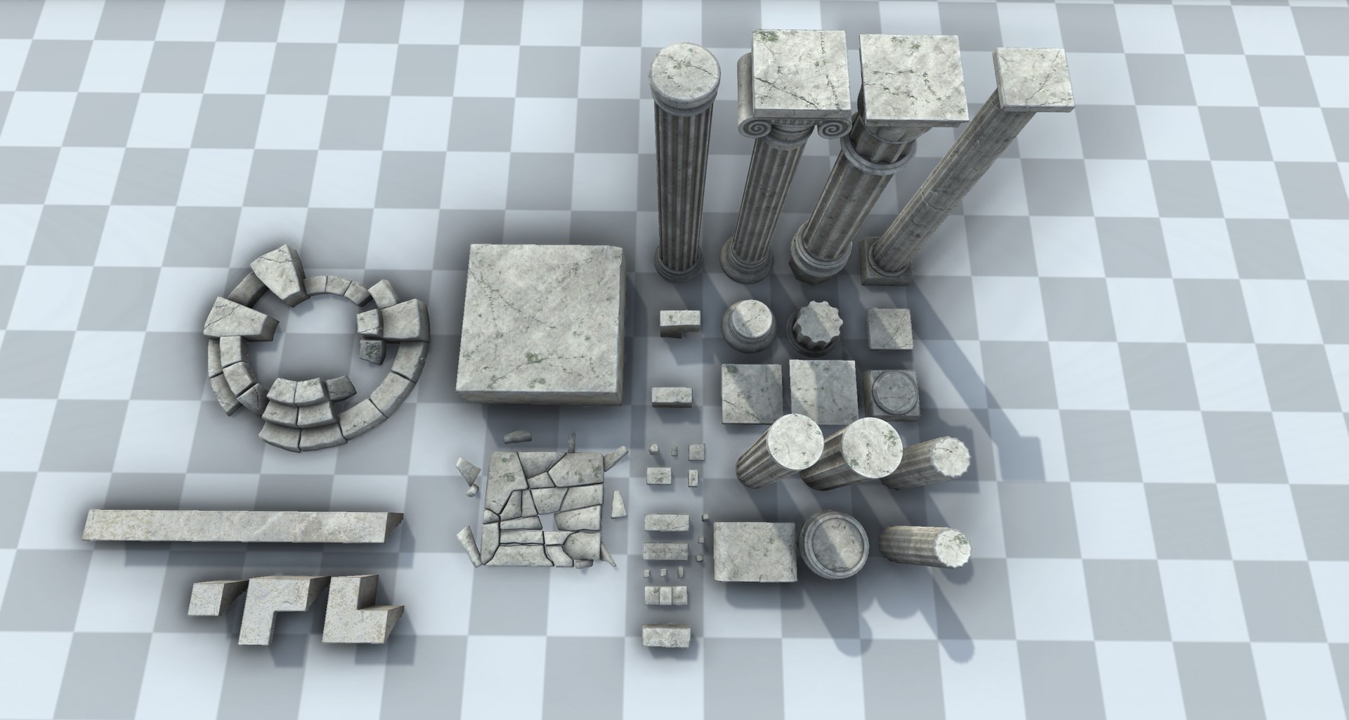 3D Temple Parts - TurboSquid 2158599
