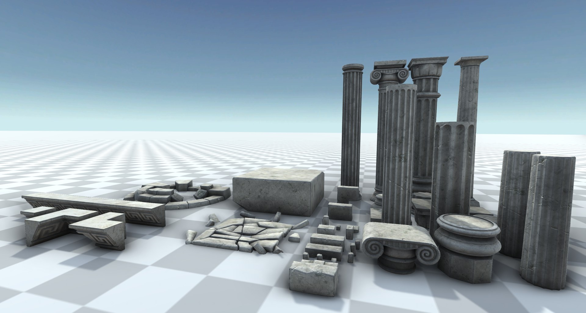 3D Temple Parts - TurboSquid 2158599