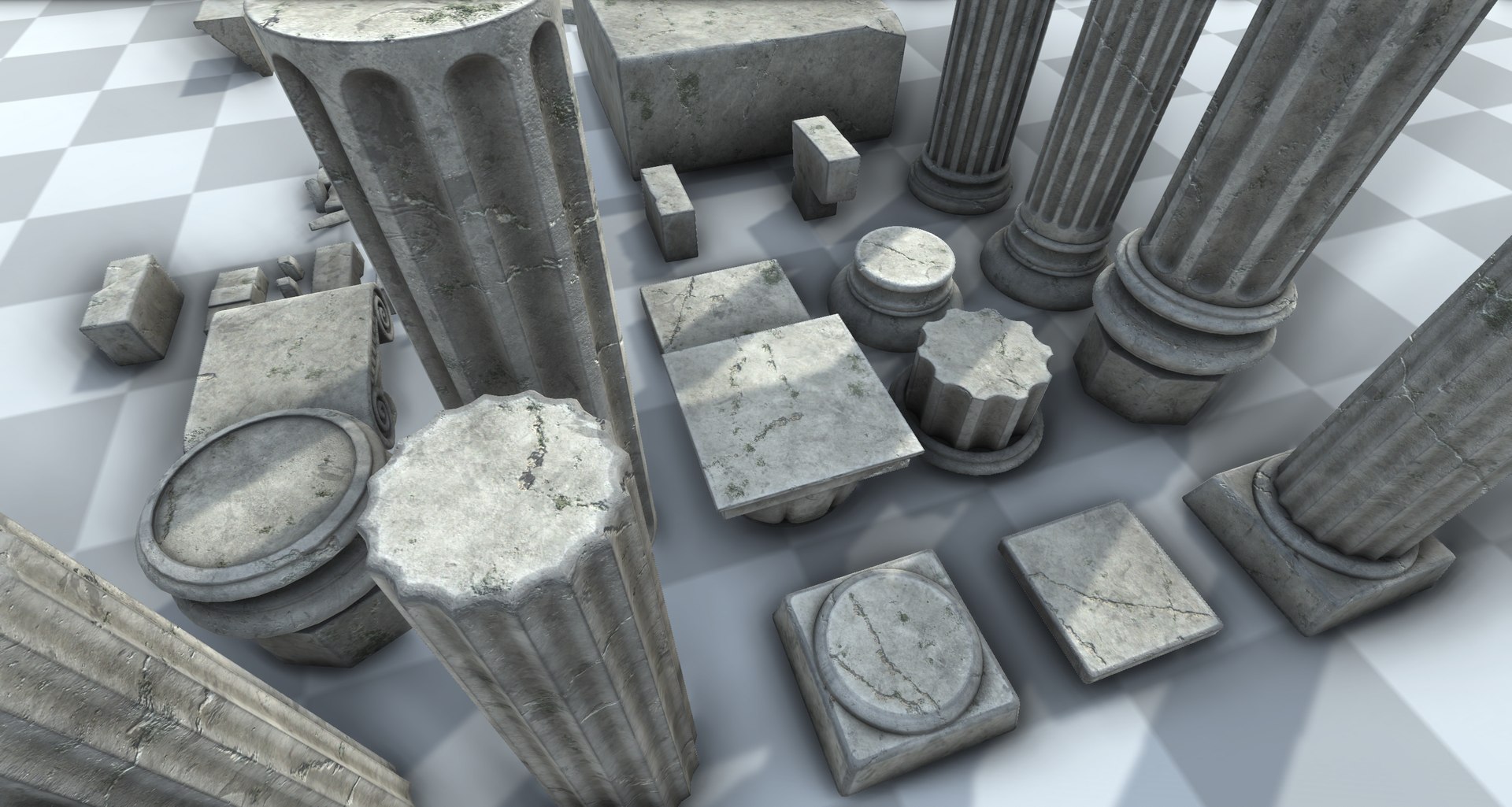 3D Temple Parts - TurboSquid 2158599