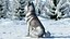 Siberian Husky Gray and White Fur Rigged