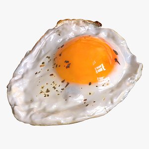 3D model Fried chicken egg 03