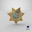 california star police badge 3D model