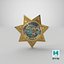 california star police badge 3D model