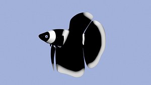 3D model clown betta fish