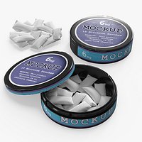 Mockup Nicotine Sachets Can Black