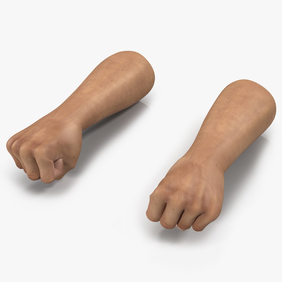 Man Hands Pose 2 3D model preview