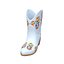 Botas de Cowgirl em Couro Branco