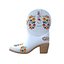 Botas de Cowgirl em Couro Branco