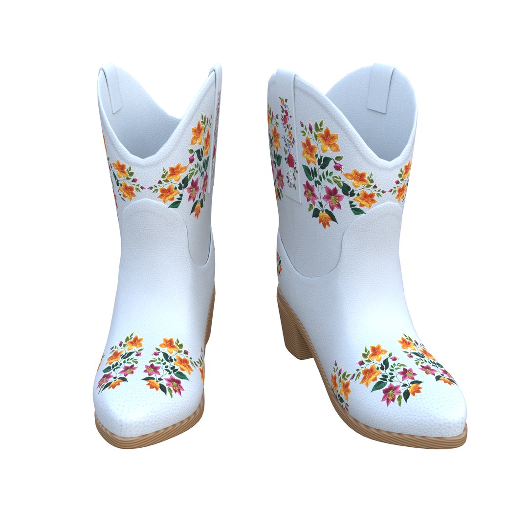 White Leather Cowgirl Boots 3D model https://p.turbosquid.com/ts-thumb/LV/lqKtMi/pP/image/png/1755615074/1920x1080/fit_q87/41b0cc9daa60fc81c6d23cda2f4e5711c6315f11/image.jpg