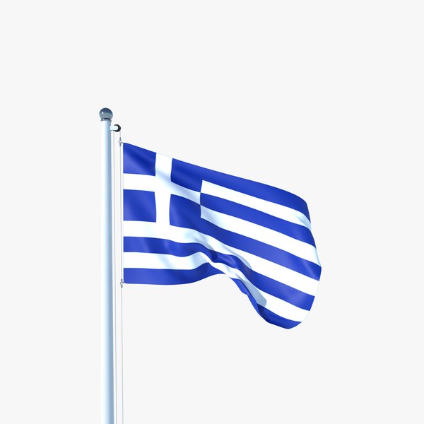 3D Animated Flag of Greece model