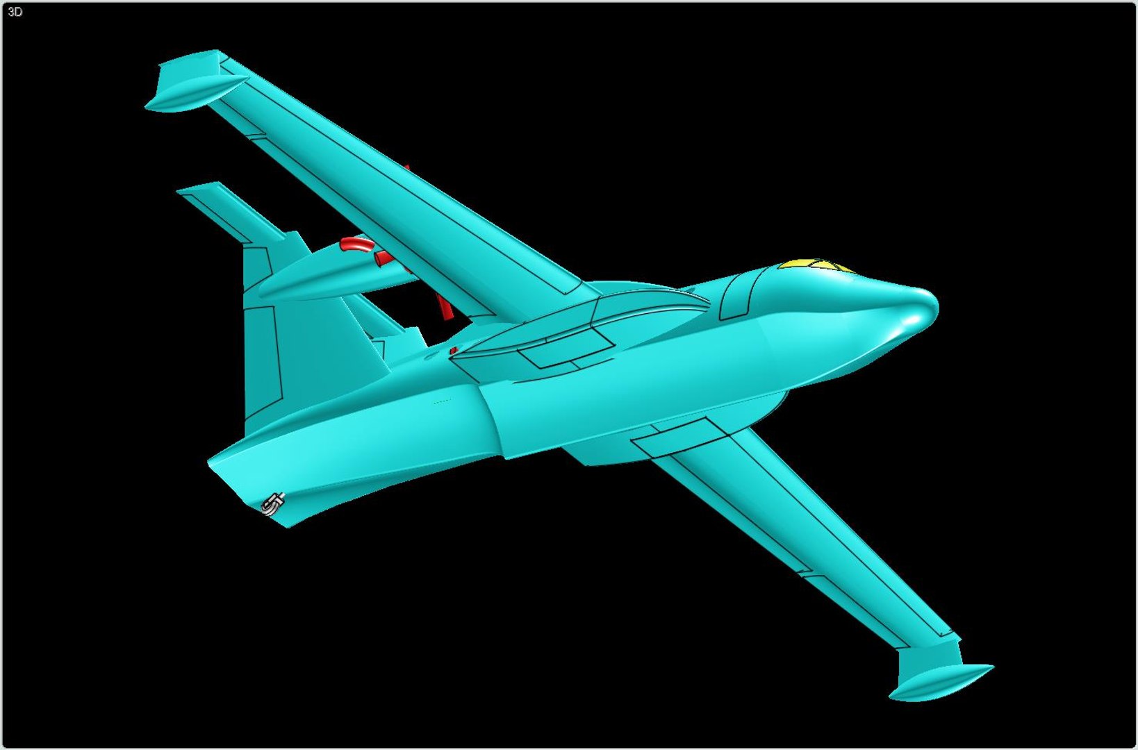 3d Beriev Aircraft Solid Assembly
