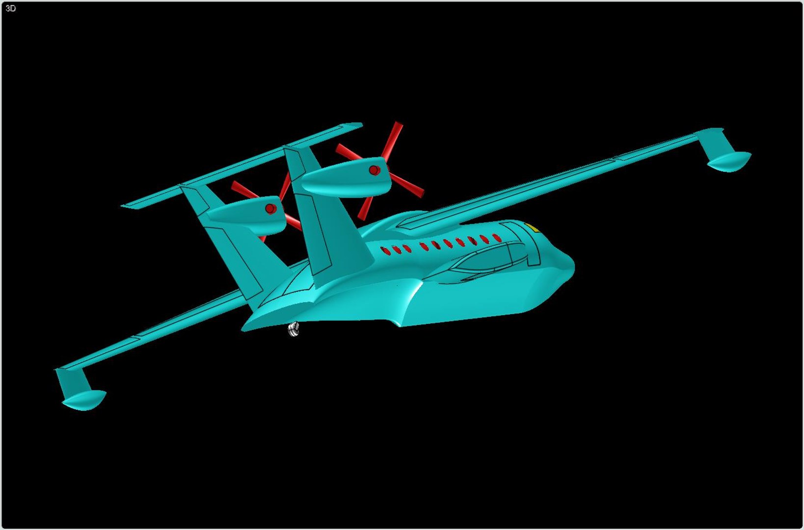 3d Beriev Aircraft Solid Assembly
