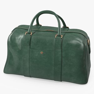 3D Leather Travel Bag Green model