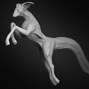 3D amphibian creature monster animal character